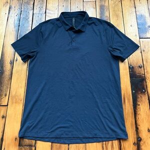 Lululemon Men’s XL Evolution Polo Shirt Navy Blue Stretch Athleisure Golf